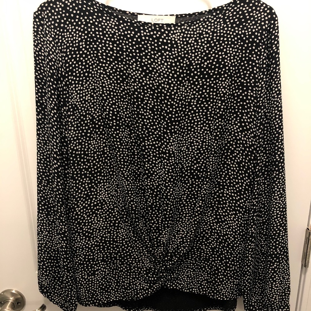 Black Polka Dot Loft Top